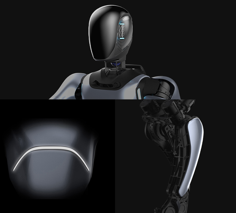AgiBot A2 — Dark detail collage